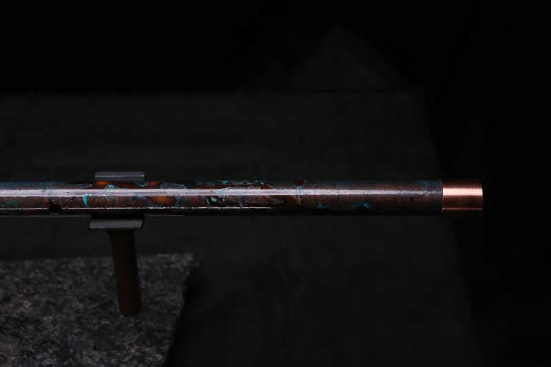 Low D Copper Flute #LDC0091 in Turquoise Burl