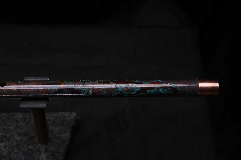 Low D Copper Flute #LDC0091 in Turquoise Burl