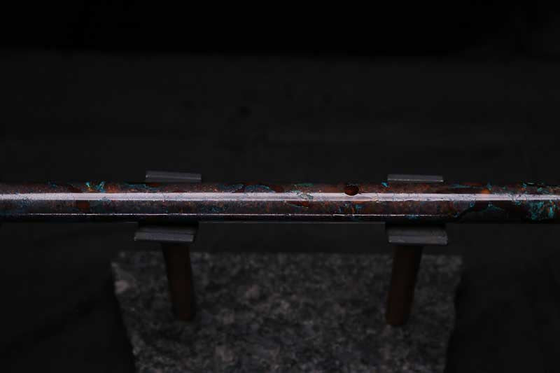 High F (Lullaby) Copper Flute #LE0087 in Dark Ice Spiral