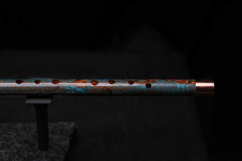 Low D Copper Flute #LDC0090 in Turquoise Burl