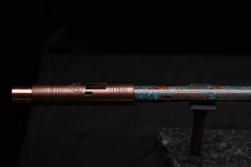 Low D Copper Flute #LDC0090 in Turquoise Burl