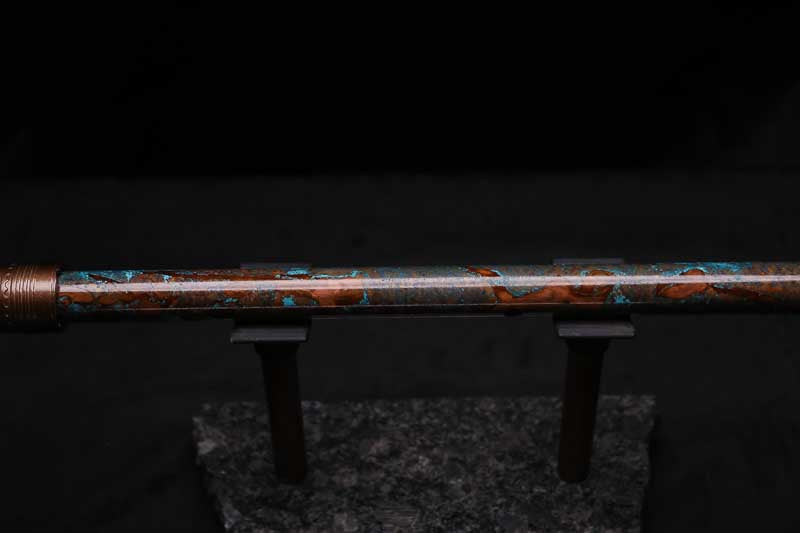 Low D Copper Flute #LDC0090 in Turquoise Burl