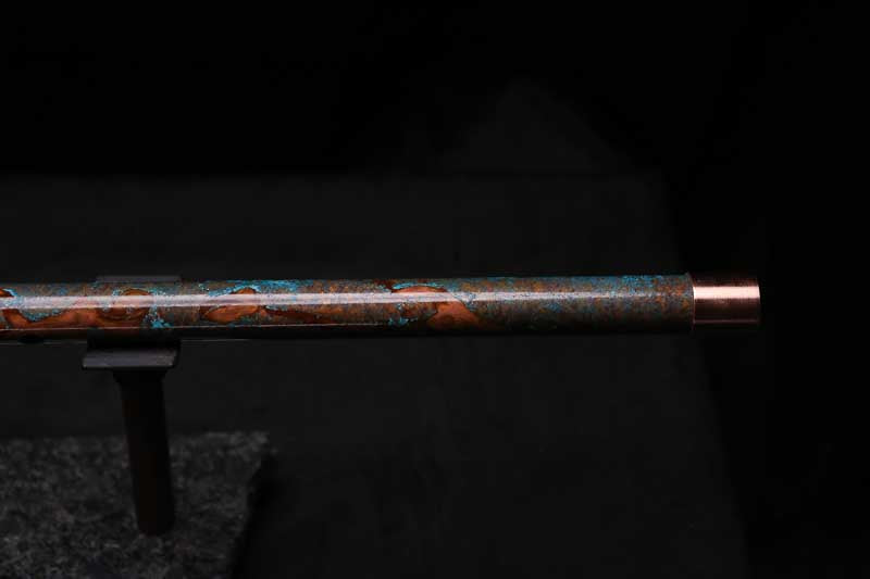 Low D Copper Flute #LDC0090 in Turquoise Burl