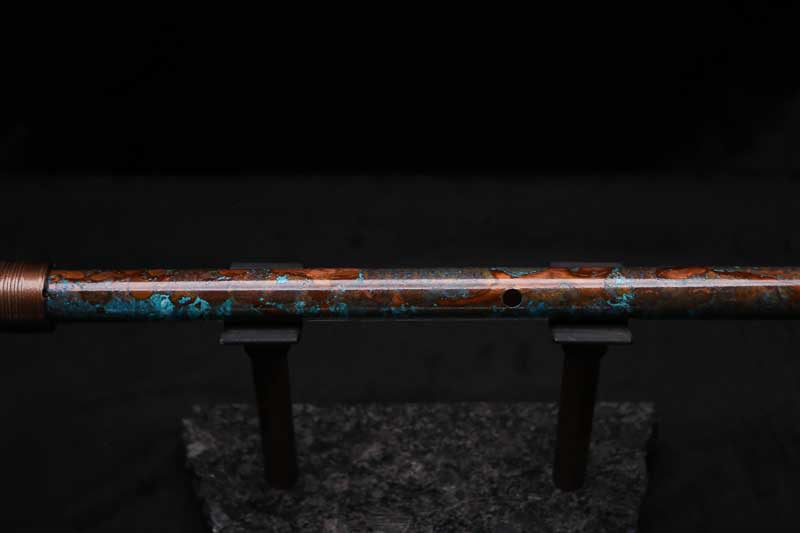 Low D Copper Flute #LDC0090 in Turquoise Burl