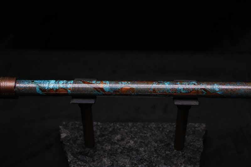 Low D Copper Flute #LDC0090 in Turquoise Burl