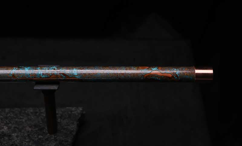 Low D Copper Flute #LDC0090 in Turquoise Burl