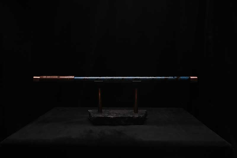 Low D Copper Flute #LDC0089 in Dark Ocean Spiral