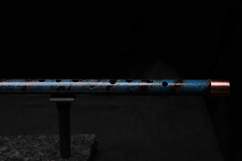 Low D Copper Flute #LDC0089 in Dark Ocean Spiral