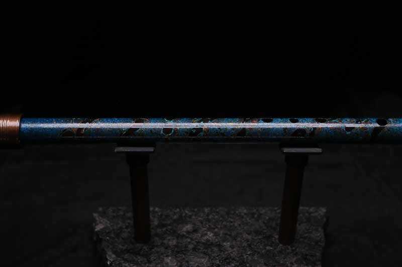 Low D Copper Flute #LDC0089 in Dark Ocean Spiral