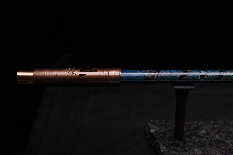 Low D Copper Flute #LDC0089 in Dark Ocean Spiral