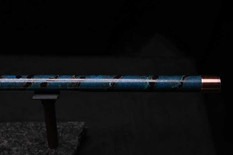 Low D Copper Flute #LDC0089 in Dark Ocean Spiral