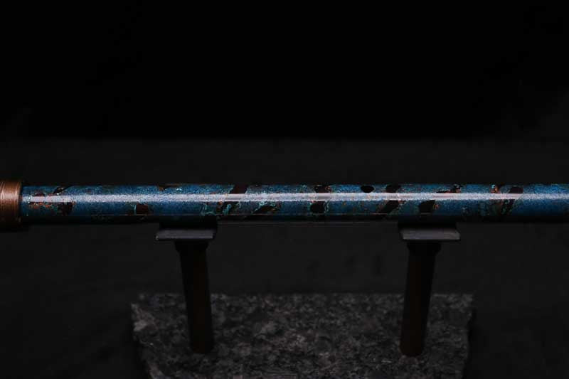 Low D Copper Flute #LDC0089 in Dark Ocean Spiral
