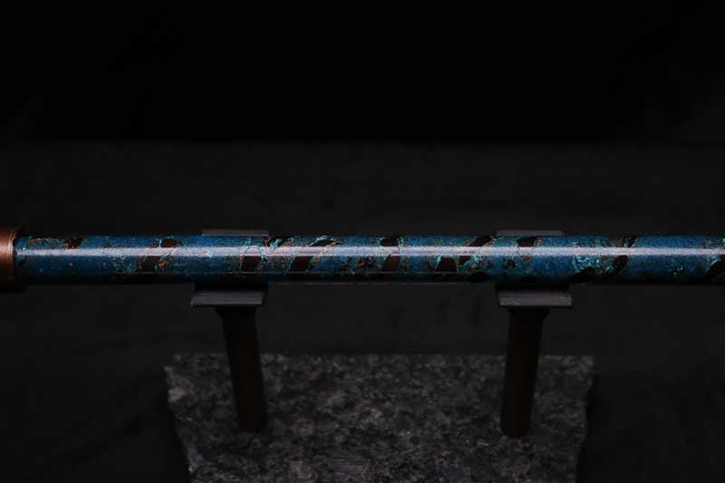 Low D Copper Flute #LDC0089 in Dark Ocean Spiral