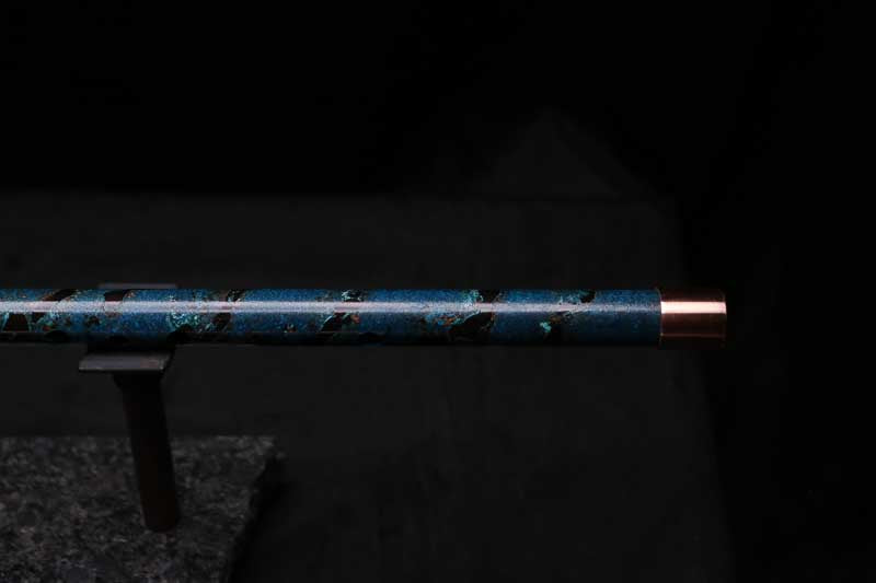 Low D Copper Flute #LDC0089 in Dark Ocean Spiral