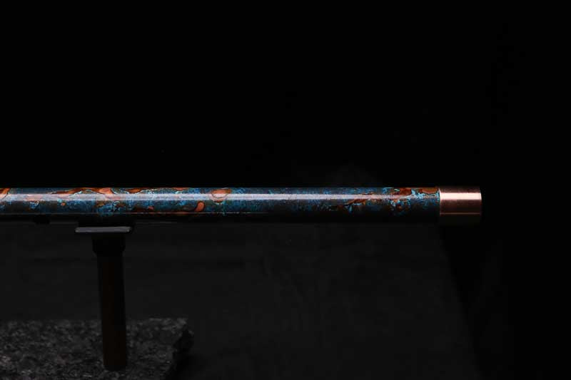 Low D Copper Flute #LDC0088 in Turquoise Burl