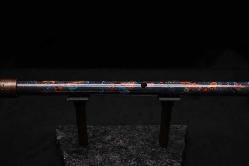 Low D Copper Flute #LDC0085 in Turquoise Burl