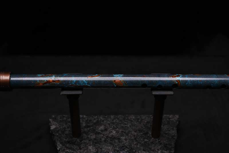 Low D Copper Flute #LDC0085 in Turquoise Burl
