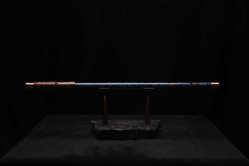 Low D Copper Flute #LDC0082 in Turquoise Burl