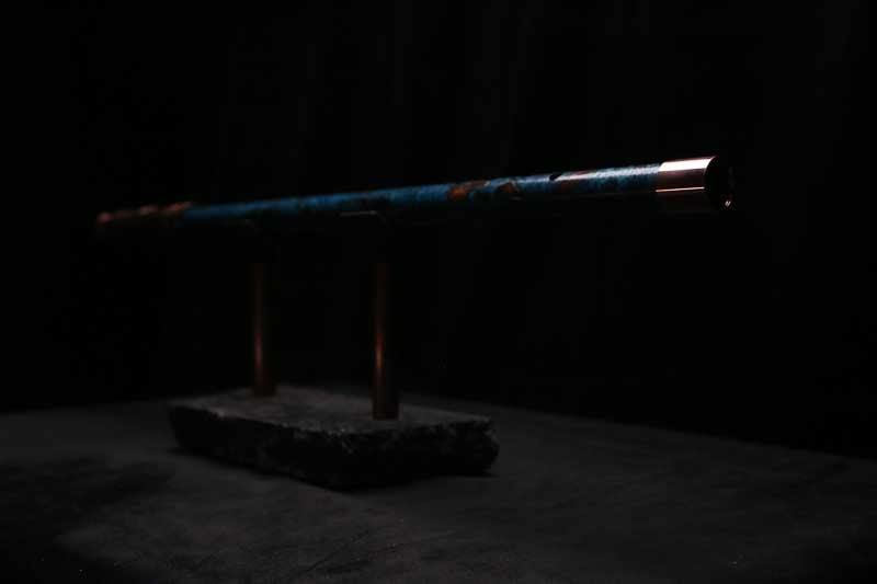 Low D Copper Flute #LDC0082 in Turquoise Burl