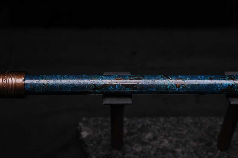 Low D Copper Flute #LDC0082 in Turquoise Burl