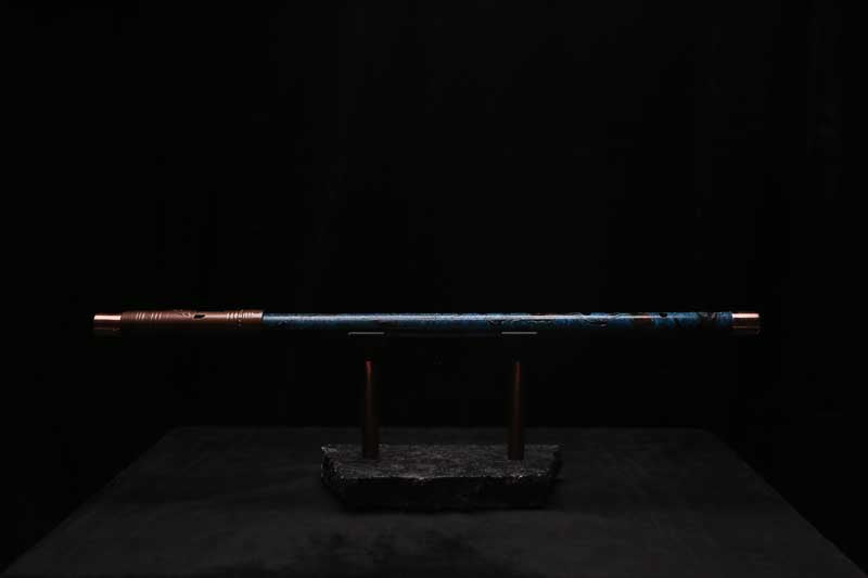 Low D Copper Flute #LDC0081 in Turquoise Burl
