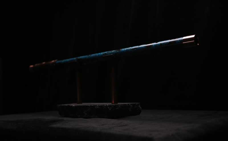 Low D Copper Flute #LDC0081 in Turquoise Burl