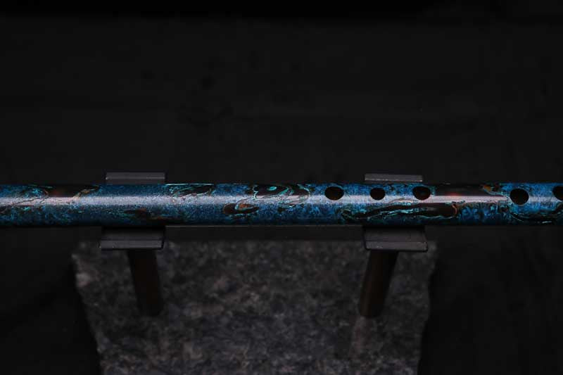 Low D Copper Flute #LDC0081 in Turquoise Burl