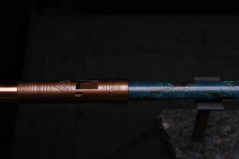 Low D Copper Flute #LDC0081 in Turquoise Burl
