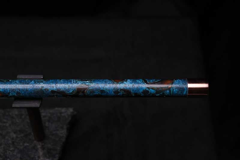 Low D Copper Flute #LDC0081 in Turquoise Burl