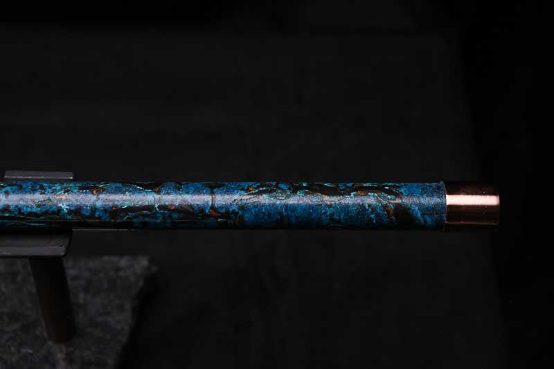 Low D Copper Flute #LDC0081 in Turquoise Burl