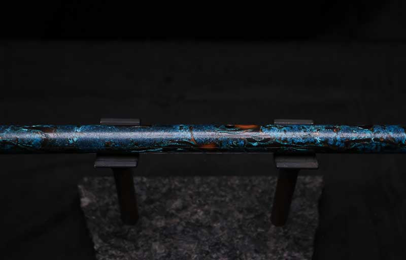 Low D Copper Flute #LDC0081 in Turquoise Burl