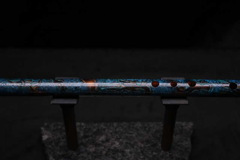 Low D Copper Flute #LDC0079 in Turquoise Burl