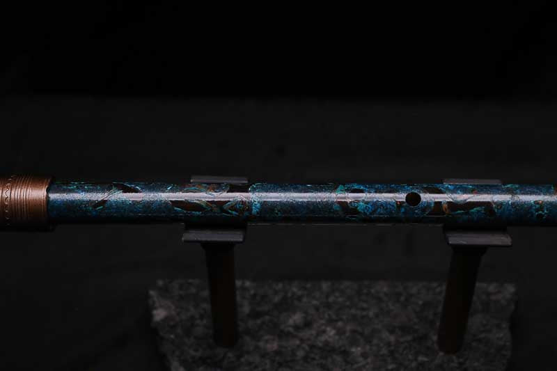Low D Copper Flute #LDC0079 in Turquoise Burl