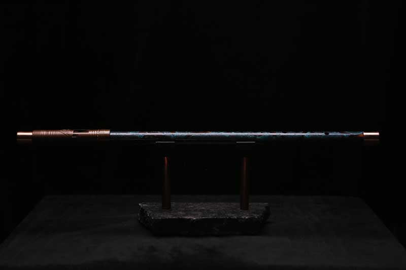 Low D Copper Flute #LDC0077 in Turquoise Burl