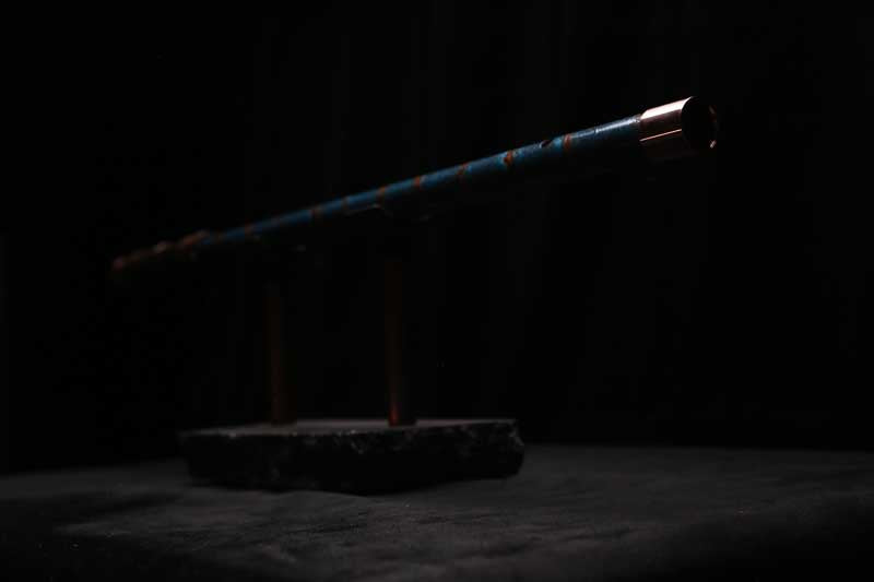 Low D Copper Flute #LDC0076 in Spiral Ocean Flame