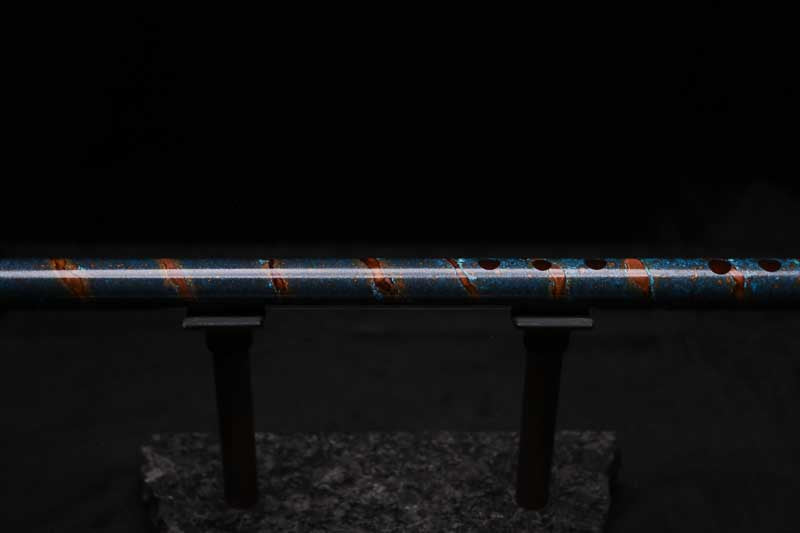 Low D Copper Flute #LDC0076 in Spiral Ocean Flame