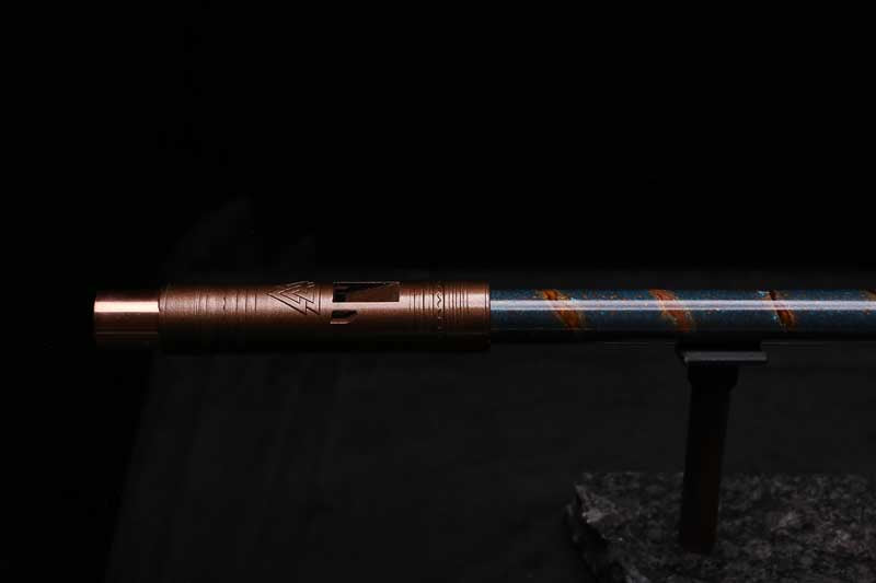 Low D Copper Flute #LDC0076 in Spiral Ocean Flame