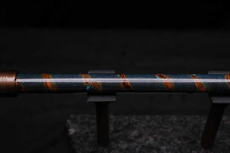 Low D Copper Flute #LDC0076 in Spiral Ocean Flame