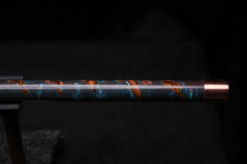Low D Copper Flute #LDC0076 in Spiral Ocean Flame
