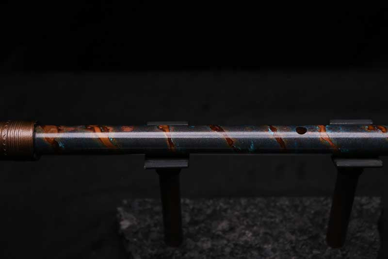 Low D Copper Flute #LDC0076 in Spiral Ocean Flame