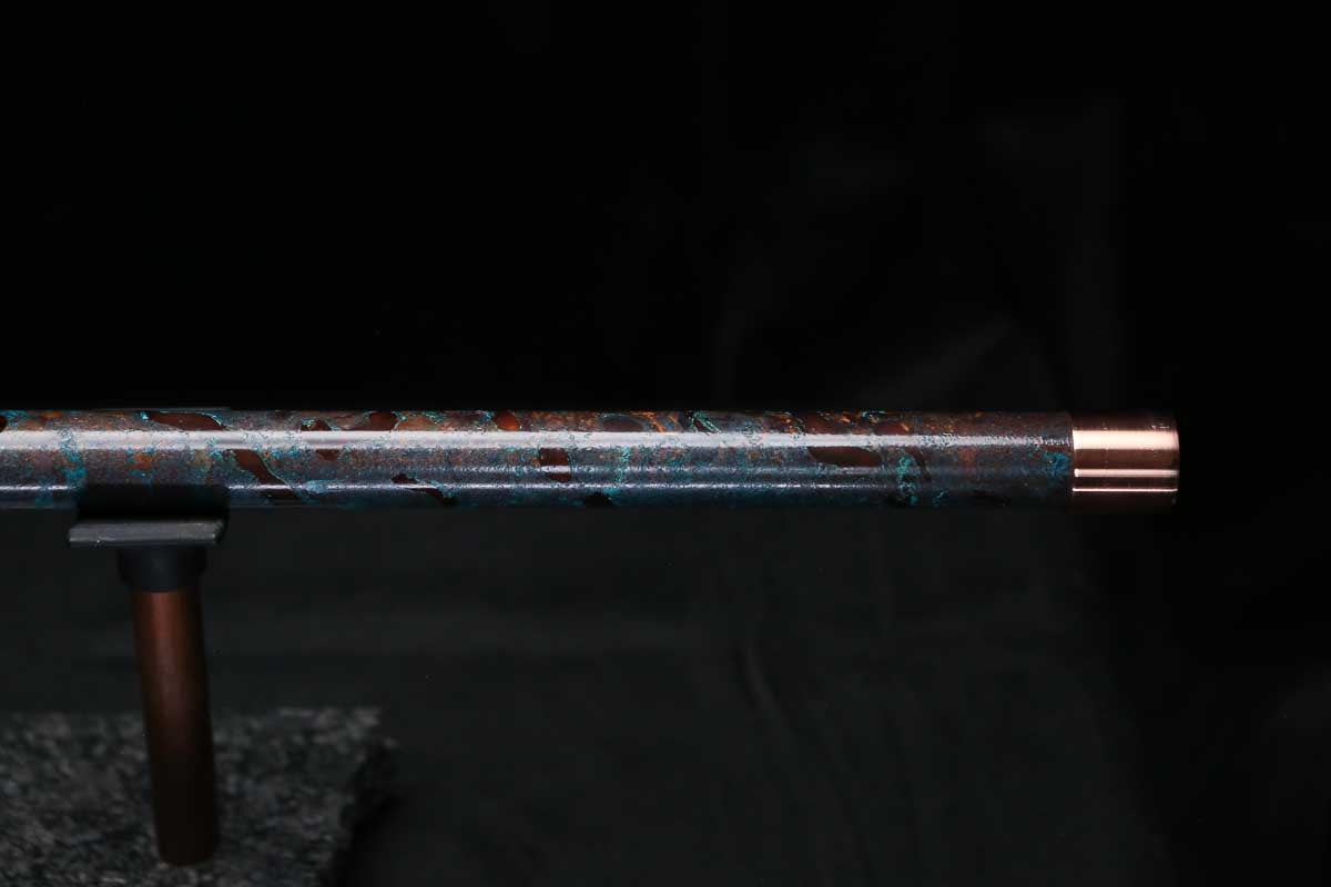 Low D Copper Flute #LDC0069 in Dark Ocean Swirl