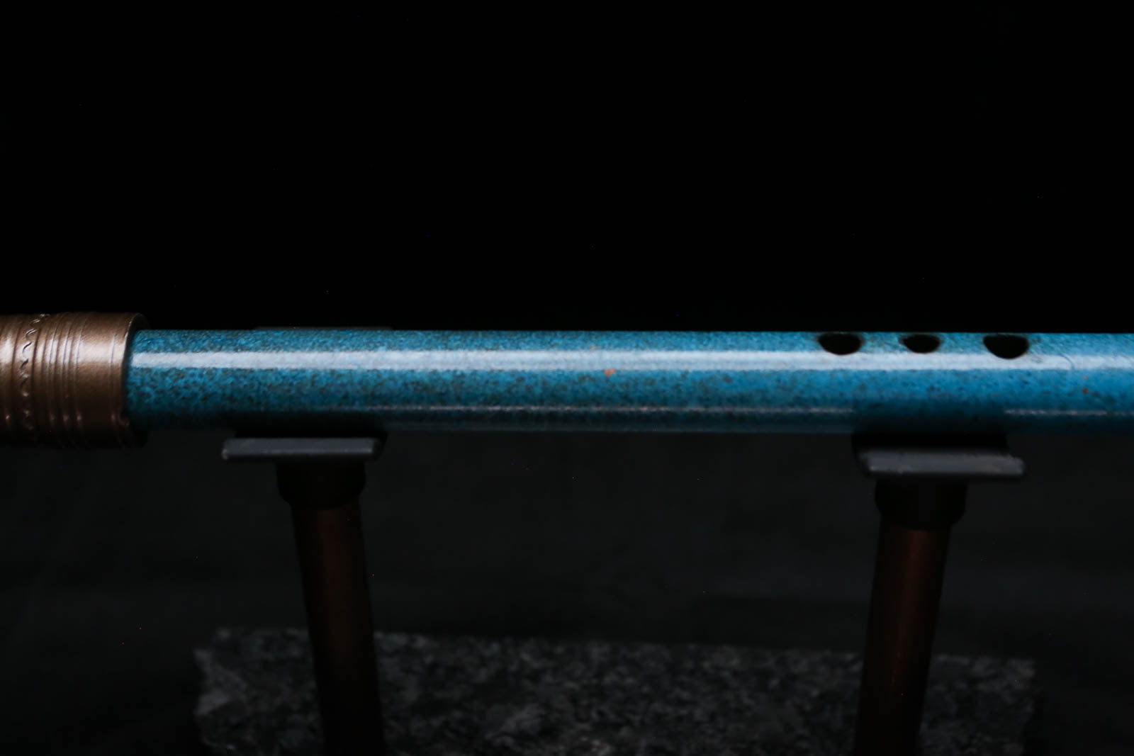 High F (Lullaby) Copper Flute #LE0097 in Deep Ocean Power