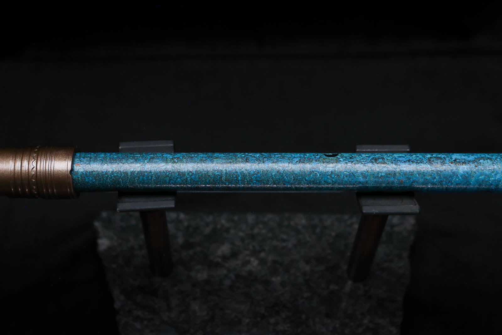 High F (Lullaby) Copper Flute #LE0097 in Deep Ocean Power