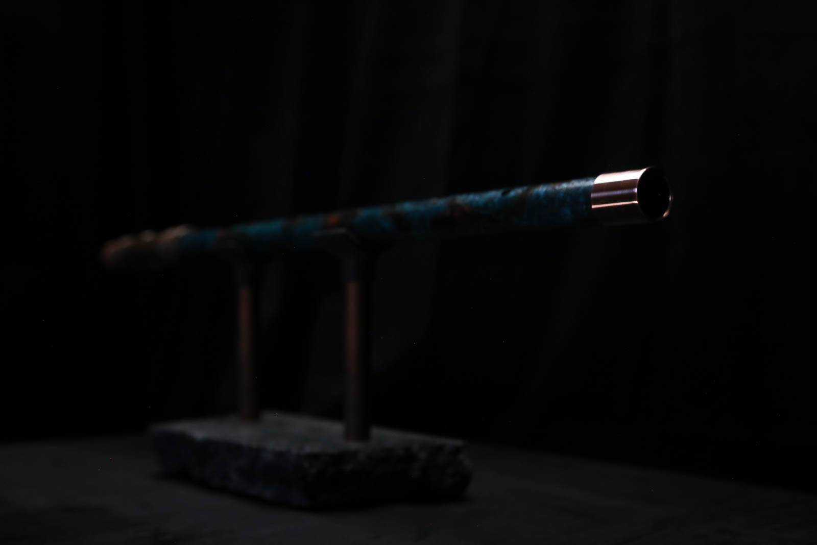 Low D Copper Flute #LDC0093 in Turquoise Burl