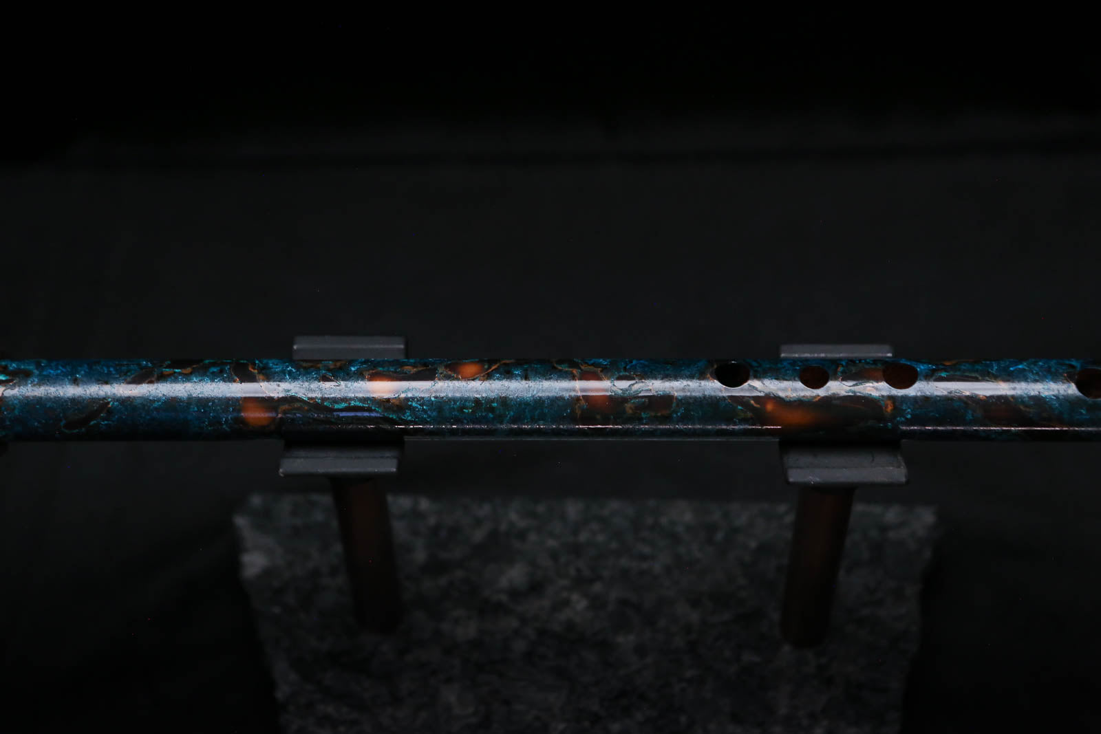 Low D Copper Flute #LDC0093 in Turquoise Burl