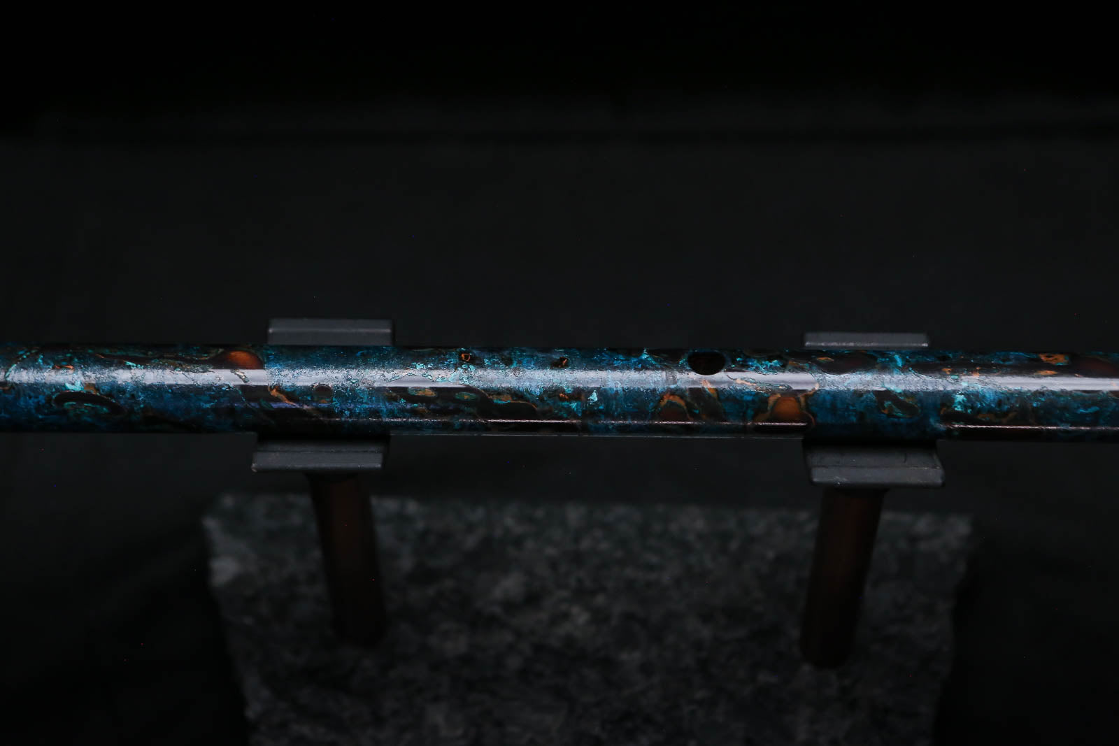 Low D Copper Flute #LDC0093 in Turquoise Burl