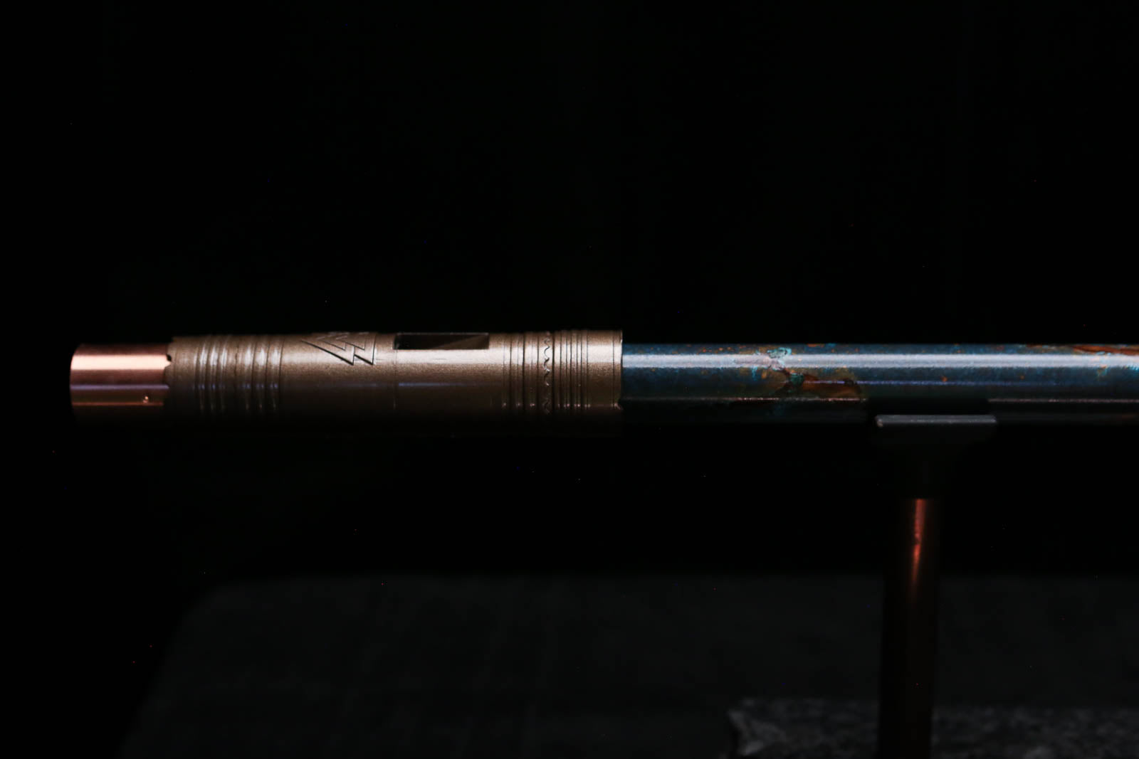 Low D Copper Flute #LDC0095 in Turquoise Burl