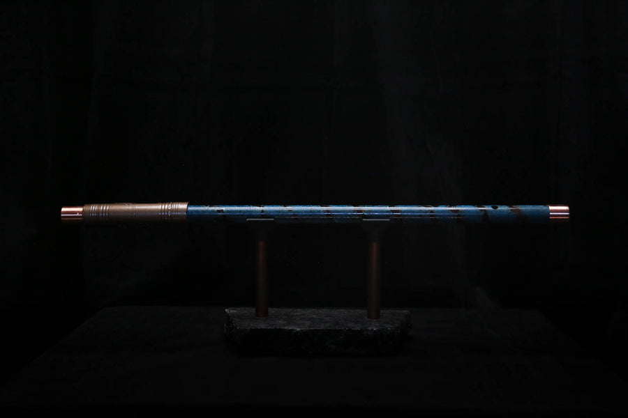 Low D Copper Flute #LDC0096 in Dark Ocean Spiral
