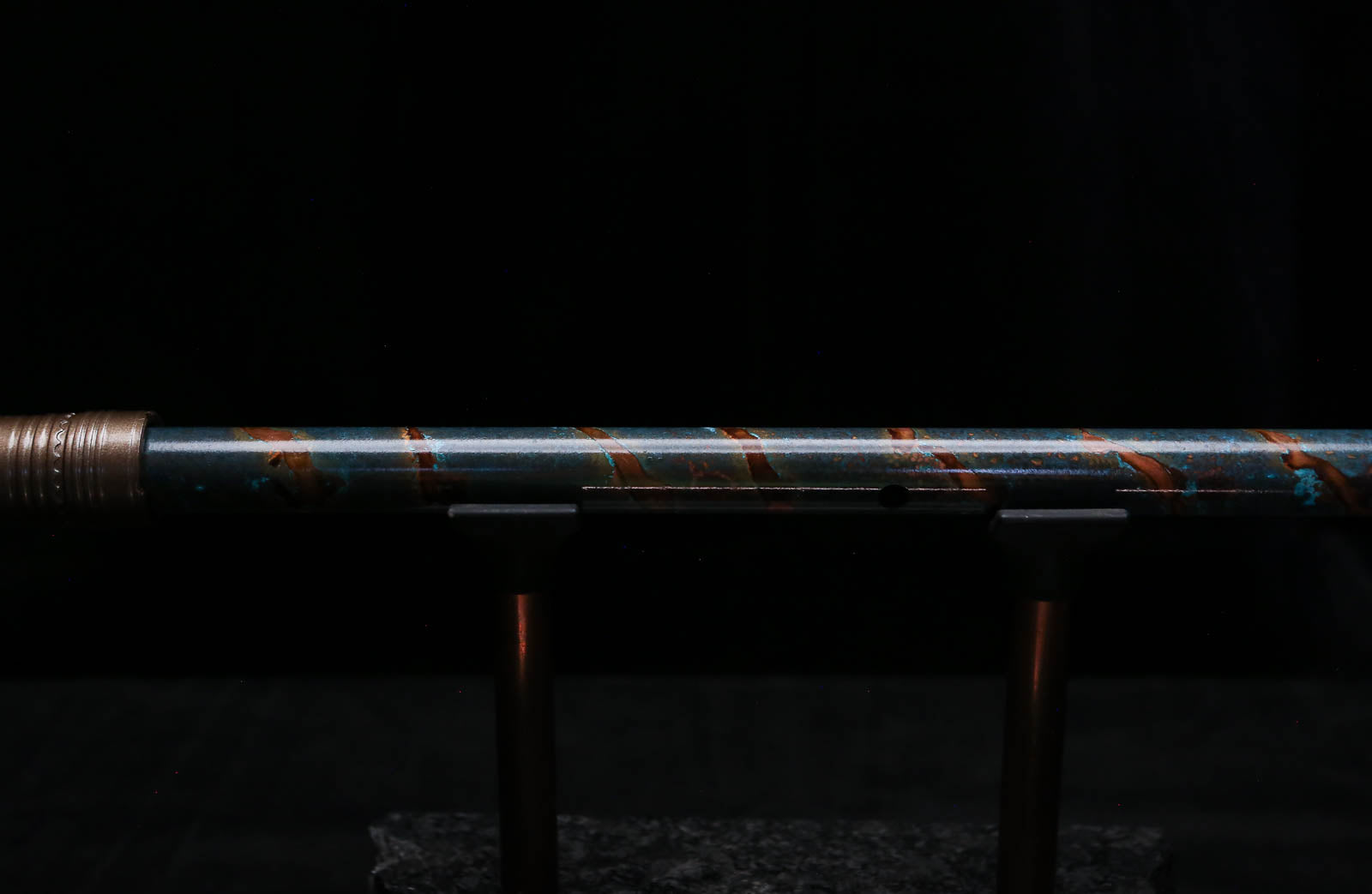 Low D Copper Flute #LDC0092 in Ocean Copper Spiral