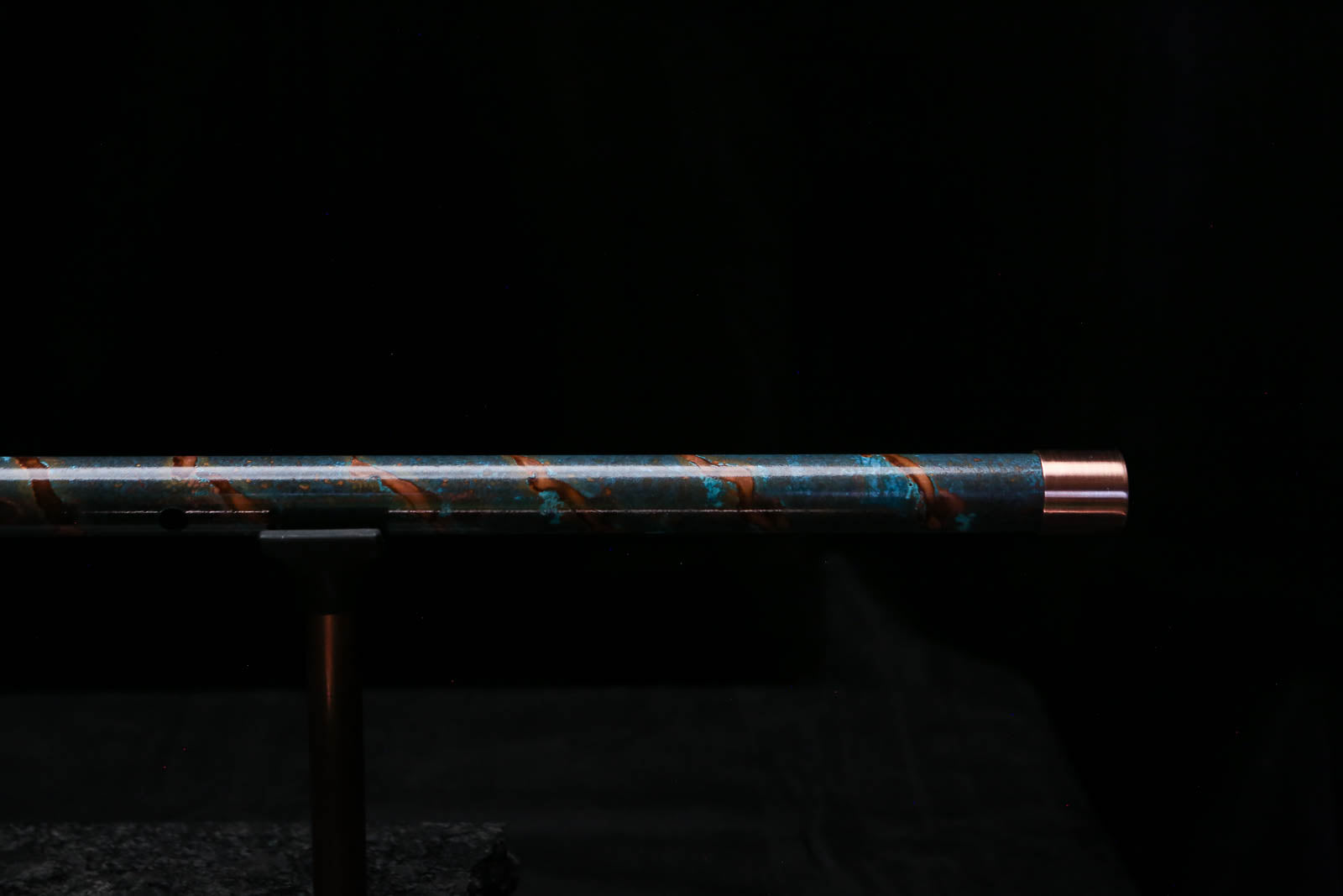 Low D Copper Flute #LDC0092 in Ocean Copper Spiral